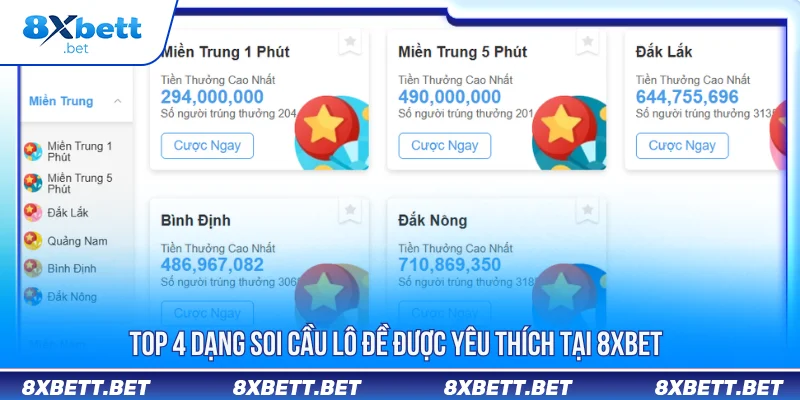 LÔ ĐỀ 8XBET 2 Top 4 dạng soi cầu lô đề được yêu thích tại 8XBET